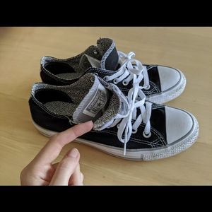 Chuck's black and grey double tounge